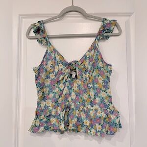 Patrons of Piece cropped floral top